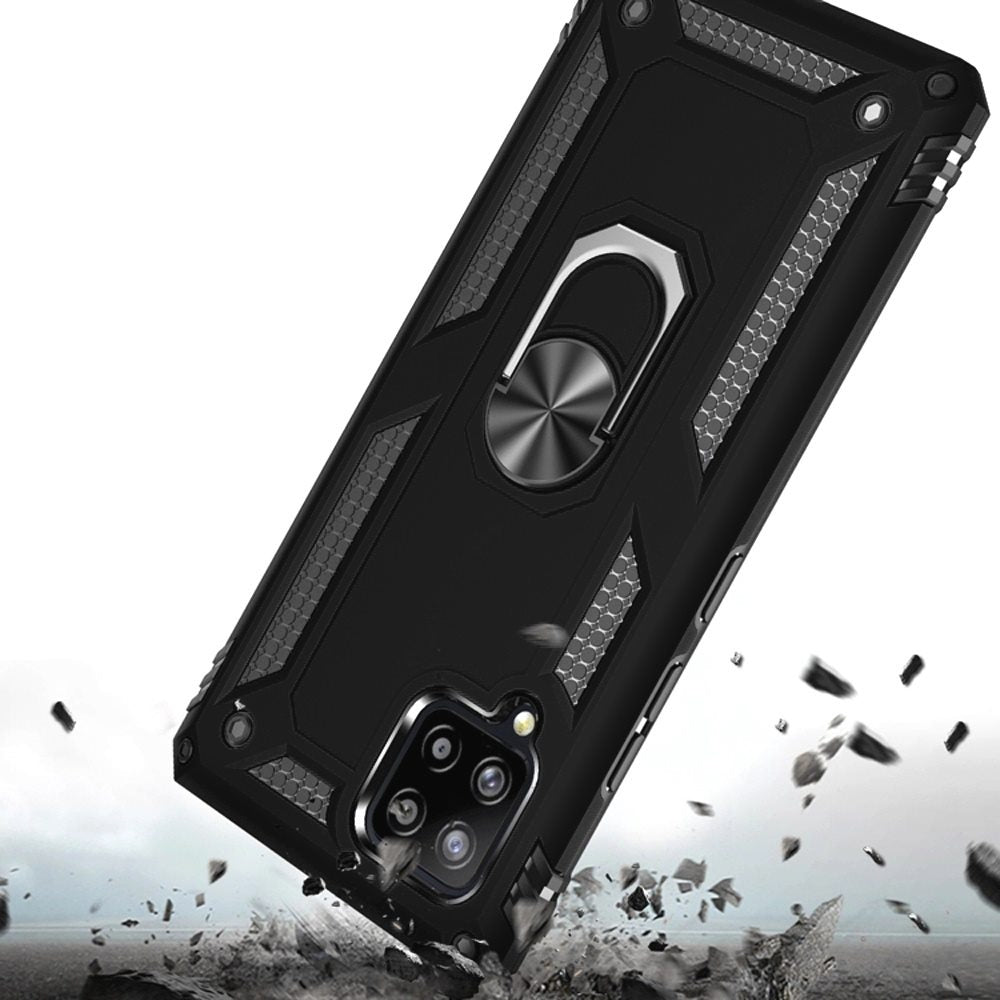 For Samsung Galaxy A42 5G Hybrid Dual Layer with 360 Degree Rotatable Ring Stand Holder Kickstand Fit Magnetic Car Mount Phone Case Cover