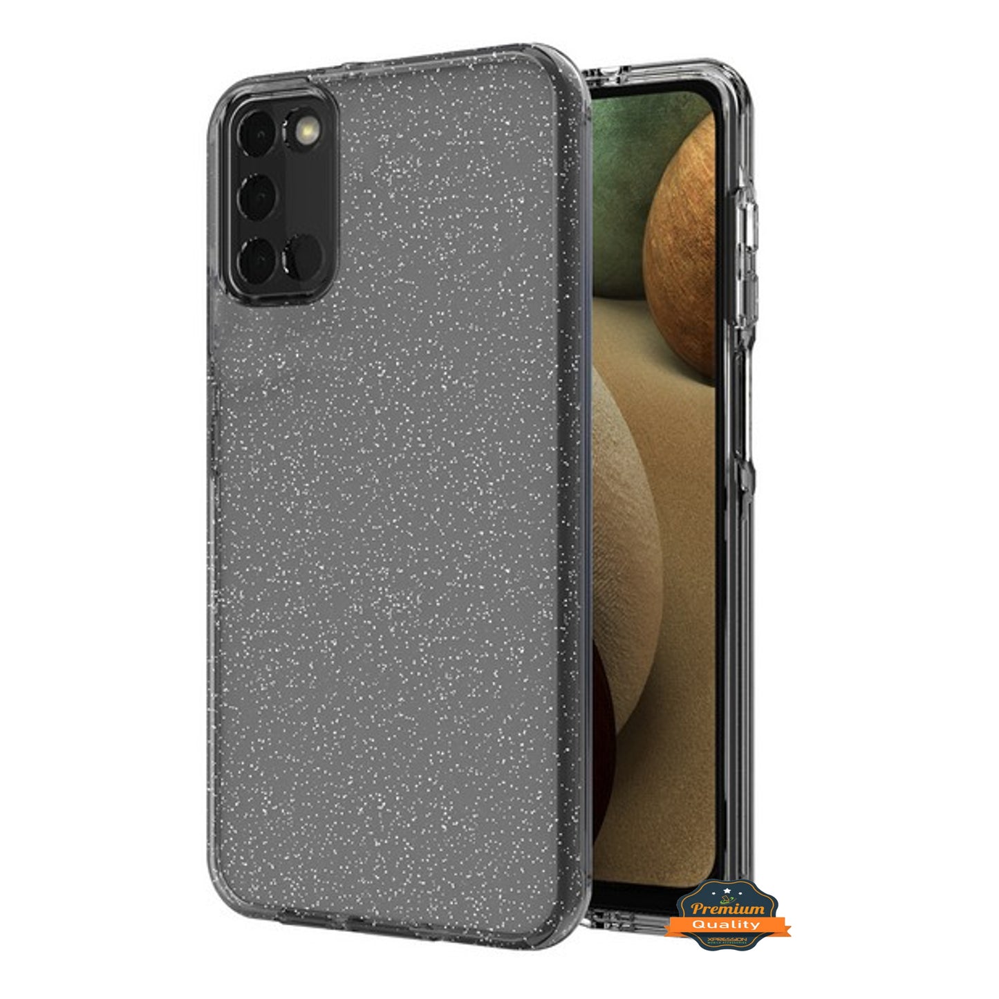 For Samsung Galaxy A03S Glitter Sparkle Bling Shiny Thin Slim Hybrid Shockproof Rubber Silicone Soft TPU Gel Protective Phone Case Cover