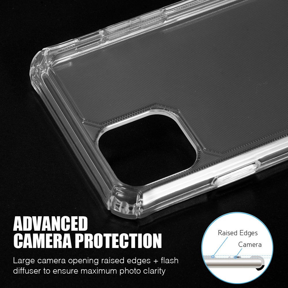 For Apple iPhone 13 /Pro Max Mini Air Armor Designed Transparent Hybrid Shock-Absorbing Corners Soft TPU + Hard Polycarbonate Frame Phone Case Cover