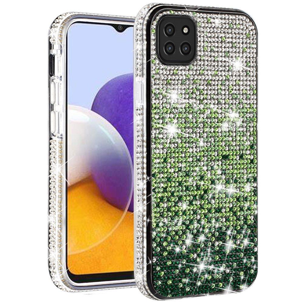 For Samsung Galaxy A22 5G Glitter Bling Ultra Thin TPU Sparkle Diamond Rhinestone Shiny Full Cover Crystal Stones Back Phone Case Cover