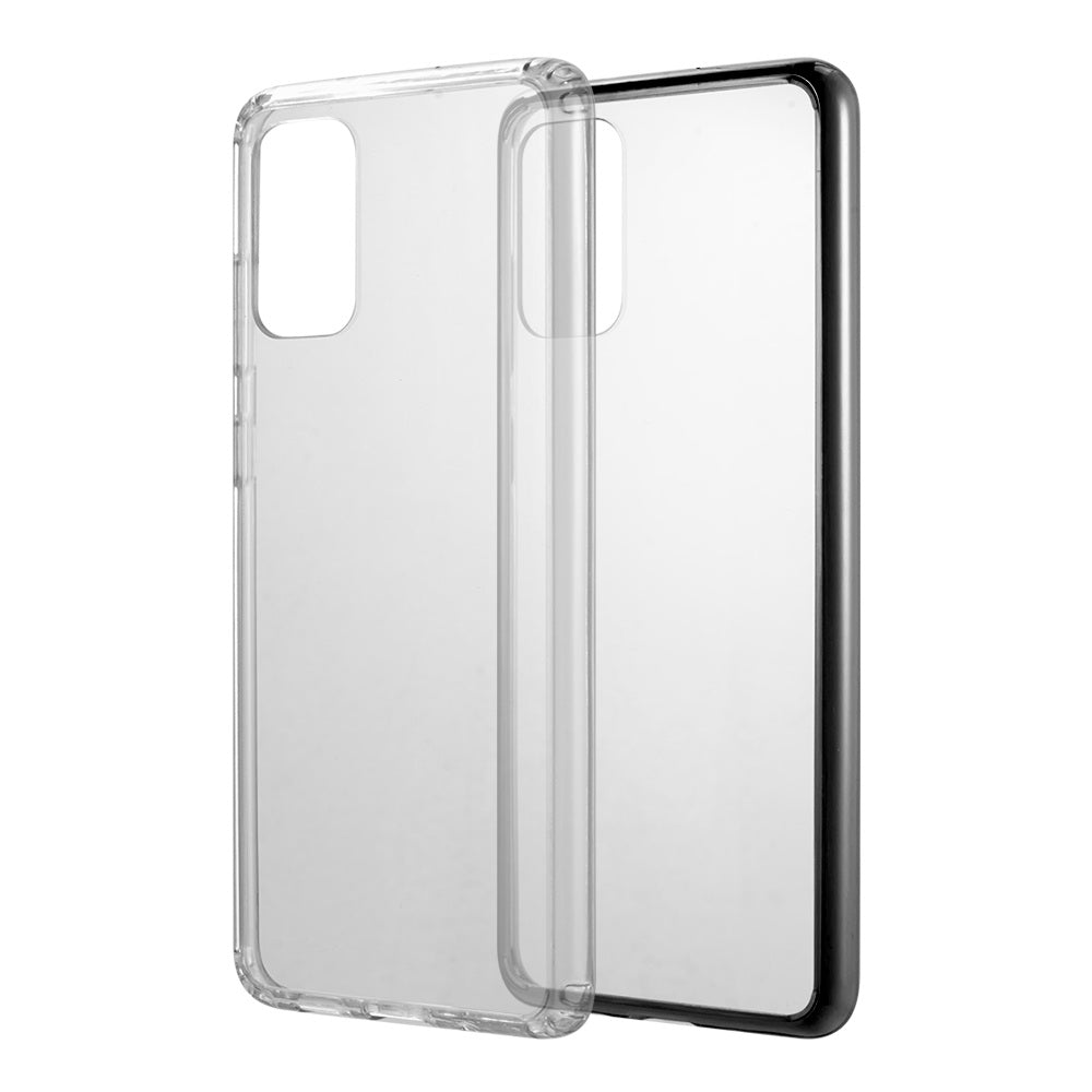 For Samsung Galaxy A03S Hybrid Transparent Clear Acrylic Back Hard PC & Soft TPU Full Protective Bumper Extra Shock-Absorb Phone Case Cover