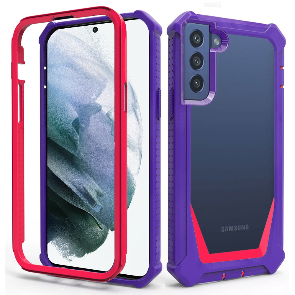 For Samsung Galaxy S22 /Plus Ultra Solid Tough Shockproof Ultimate Hybrid Full-Body Rugged Bumper Frame Clear Back Hard PC Soft TPU Phone Case Cover