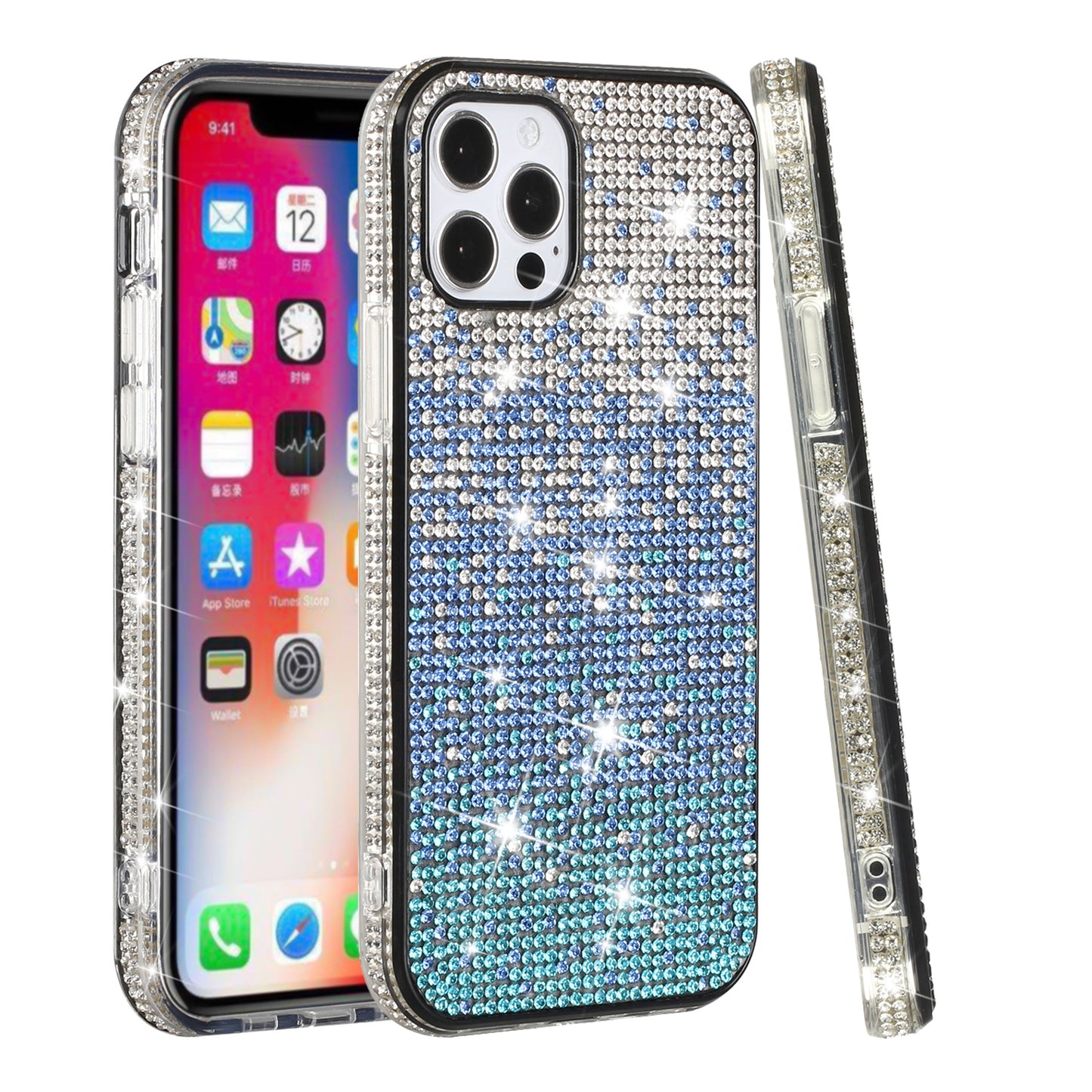 For Samsung A03 Core Glitter Bling Ultra Thin TPU Sparkle Diamond Rhinestone Shiny Hybrid Full Cover Crystal Stones Back Phone Case Cover