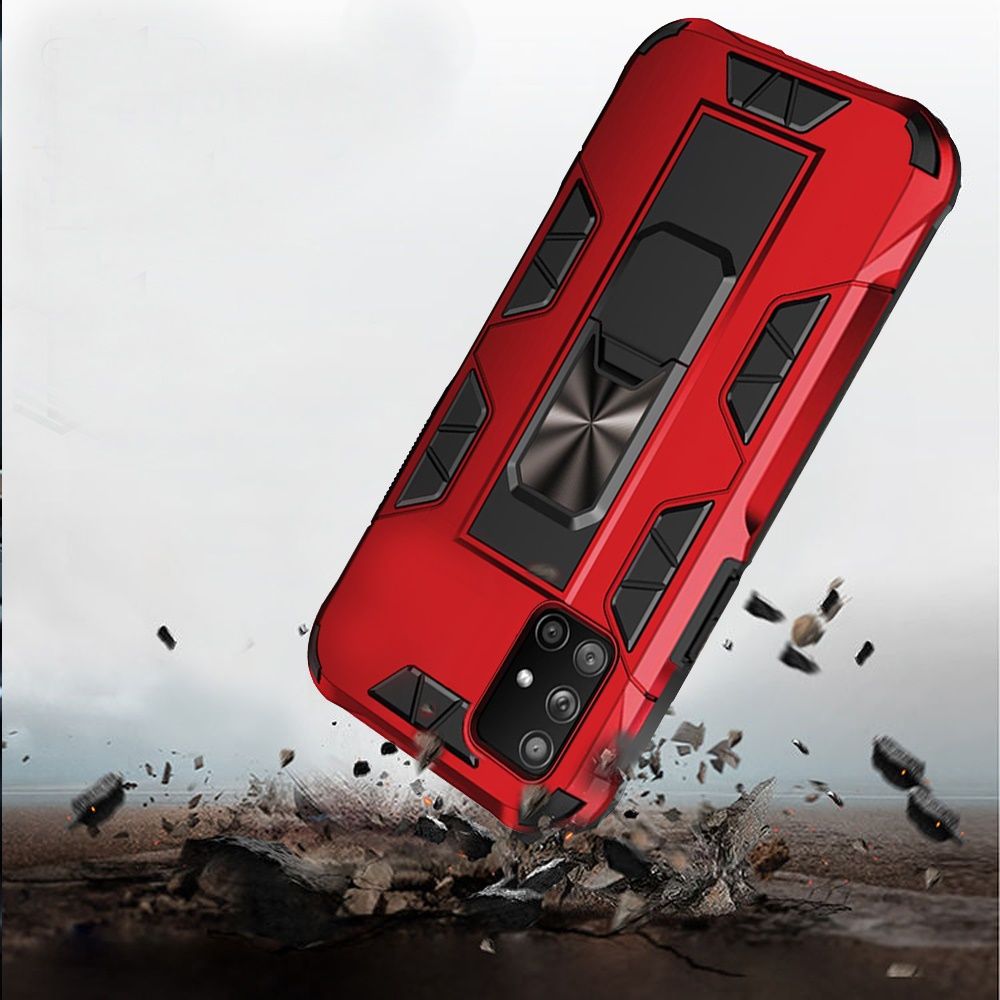For Samsung Galaxy A71 5G Hybrid Cases with Built-in Slide Kickstand Stand Holder Full Body Heavy Duty Rugged Military Grade Phone Case Cover