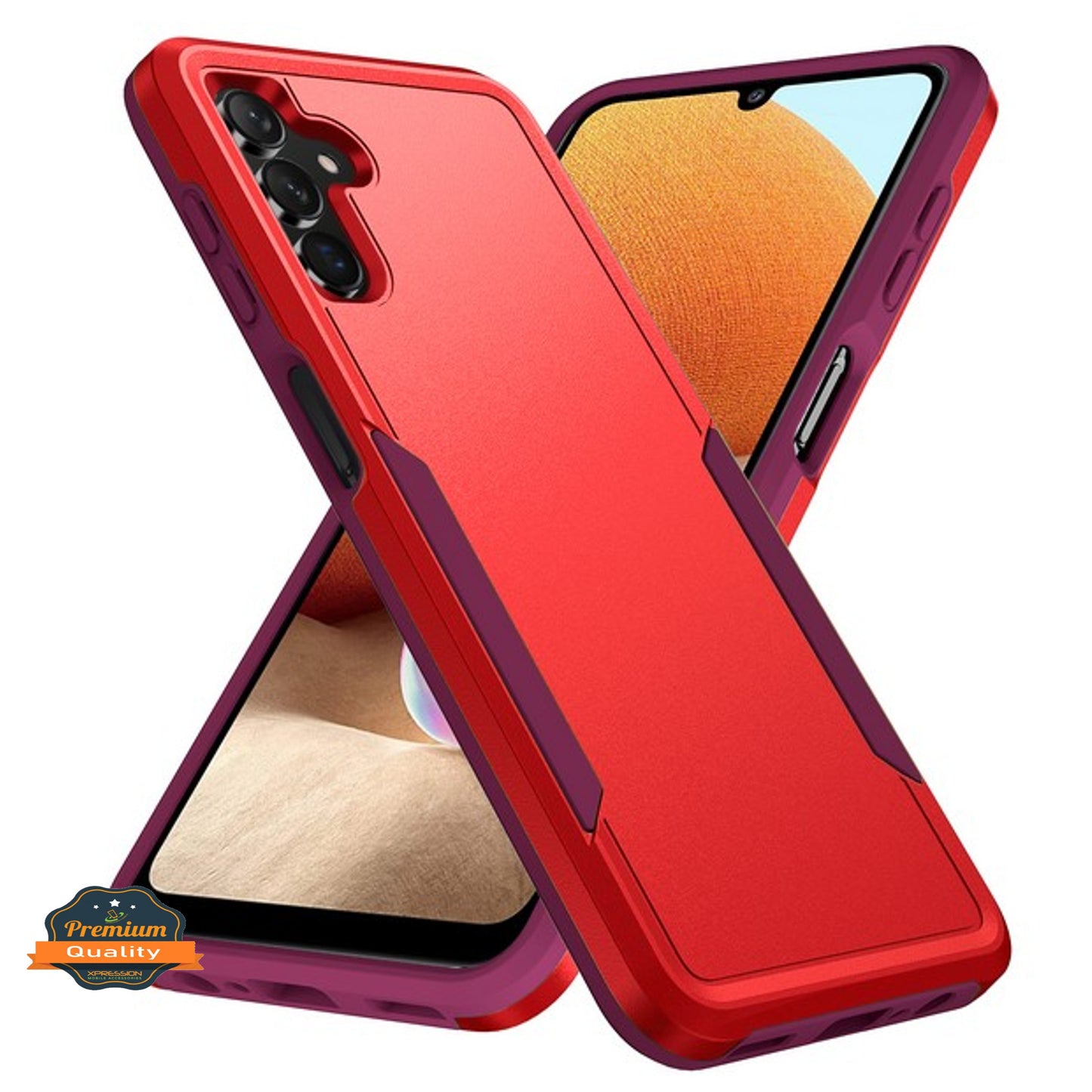 For Samsung Galaxy A13 5G Hybrid Bumper Rugged Dual Layer Heavy-Duty Military-Grade Rugged TPU Defender Protective Phone Case Cover