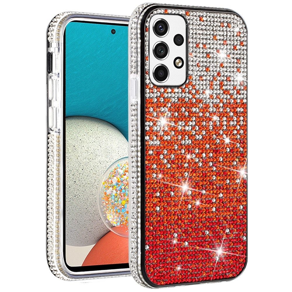 For Samsung Galaxy A53 5G Glitter Bling Ultra Thin Hybrid Sparkle Diamond Rhinestone Shiny Full Cover Crystal Stones Back Phone Case Cover