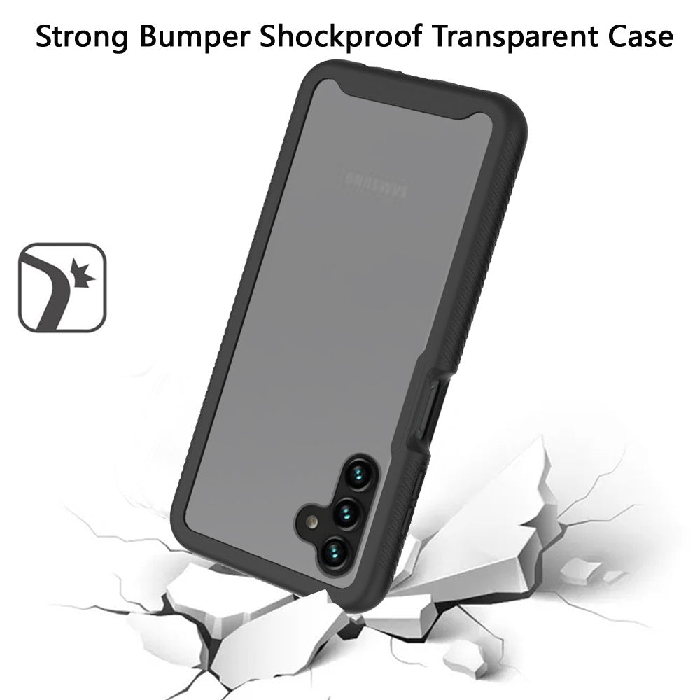 For Samsung Galaxy A13 5G Clear Dual Layer Rugged Bumper Frame Heavy Duty Hybrid Shockproof Rubber TPU Full Body Defender Phone Case Cover