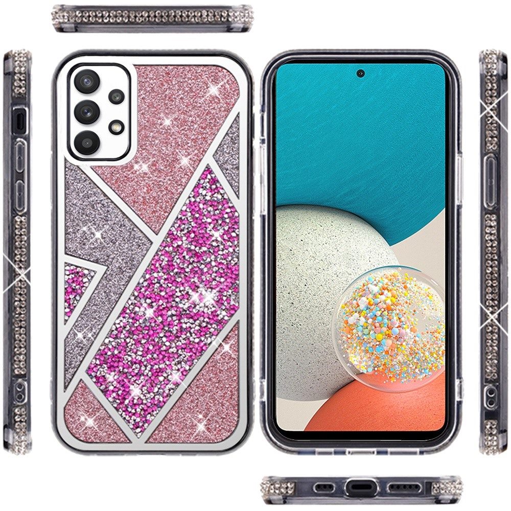 For Samsung Galaxy A53 5G Glitter Bling Diamond Rhinestone Sparkly Bumper Fashion Shiny Fancy Cases Hybrid Rugged Phone Case Cover
