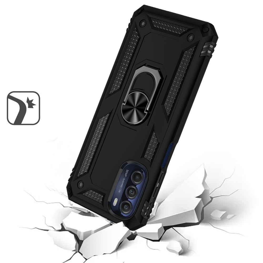 For Motorola Moto G Stylus 5G 2022 Hybrid Armor Durable 360° Rotatable Ring Stand Holder Kickstand Fit Magnetic Car Mount Phone Case Cover