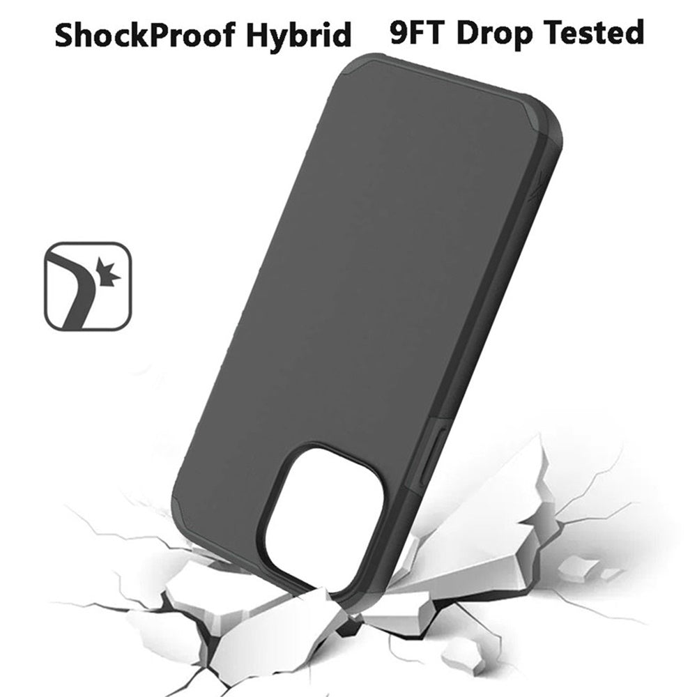 For Apple iPhone 13 / Pro Max Mini Ultra Slim Corner Protection Shock Absorption Hybrid Dual Layer PC + TPU Armor Defender Phone Case Cover
