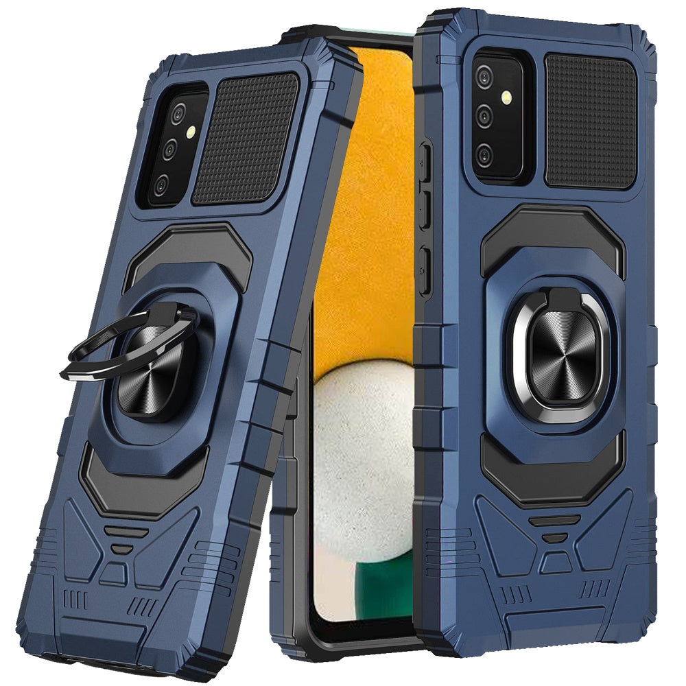 For Samsung Galaxy A13 4G Hybrid Dual Layer with Rotate Magnetic Ring Stand Holder Kickstand, Rugged Shockproof Protective Phone Case Cover