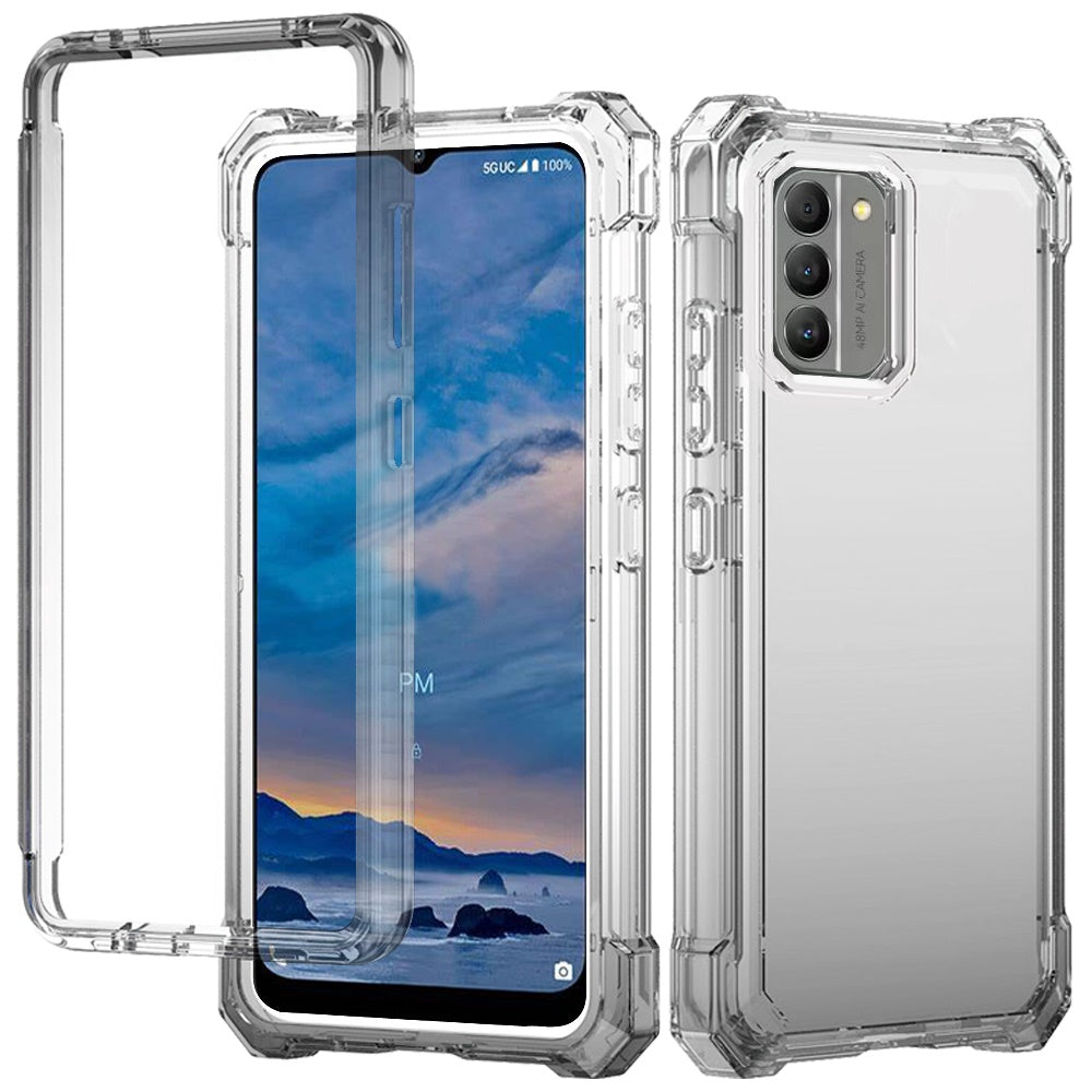 For Nokia G400 5G Clear Gradient Hybrid Thick Guard Shockproof Dual Layer Hard PC + TPU Bumper Frame Armor Phone Case Cover
