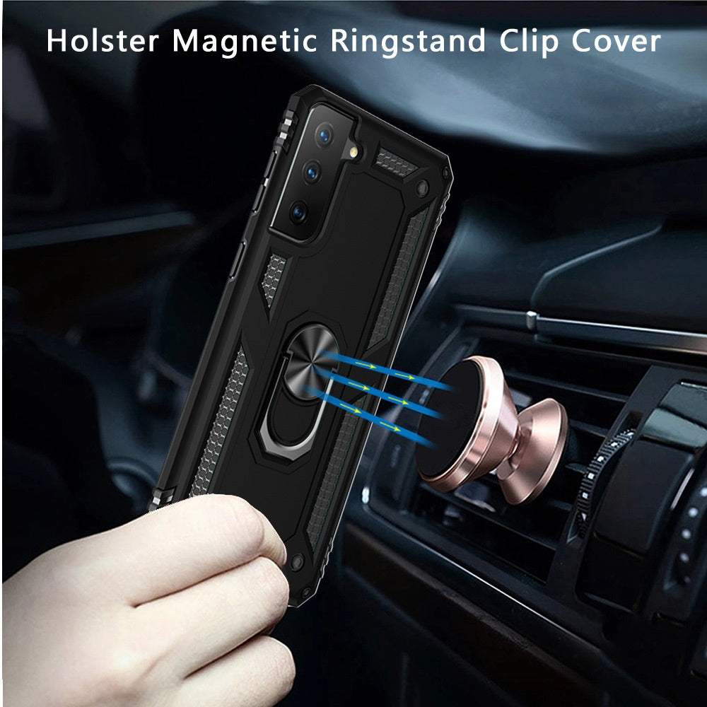 Samsung Galaxy S22 /Plus Ultra Belt Clip Holster Ring Stand Holder, Military Grade Fit for Magnetic Car Mount Shockproof Hybrid Rugged Phone Case Cover