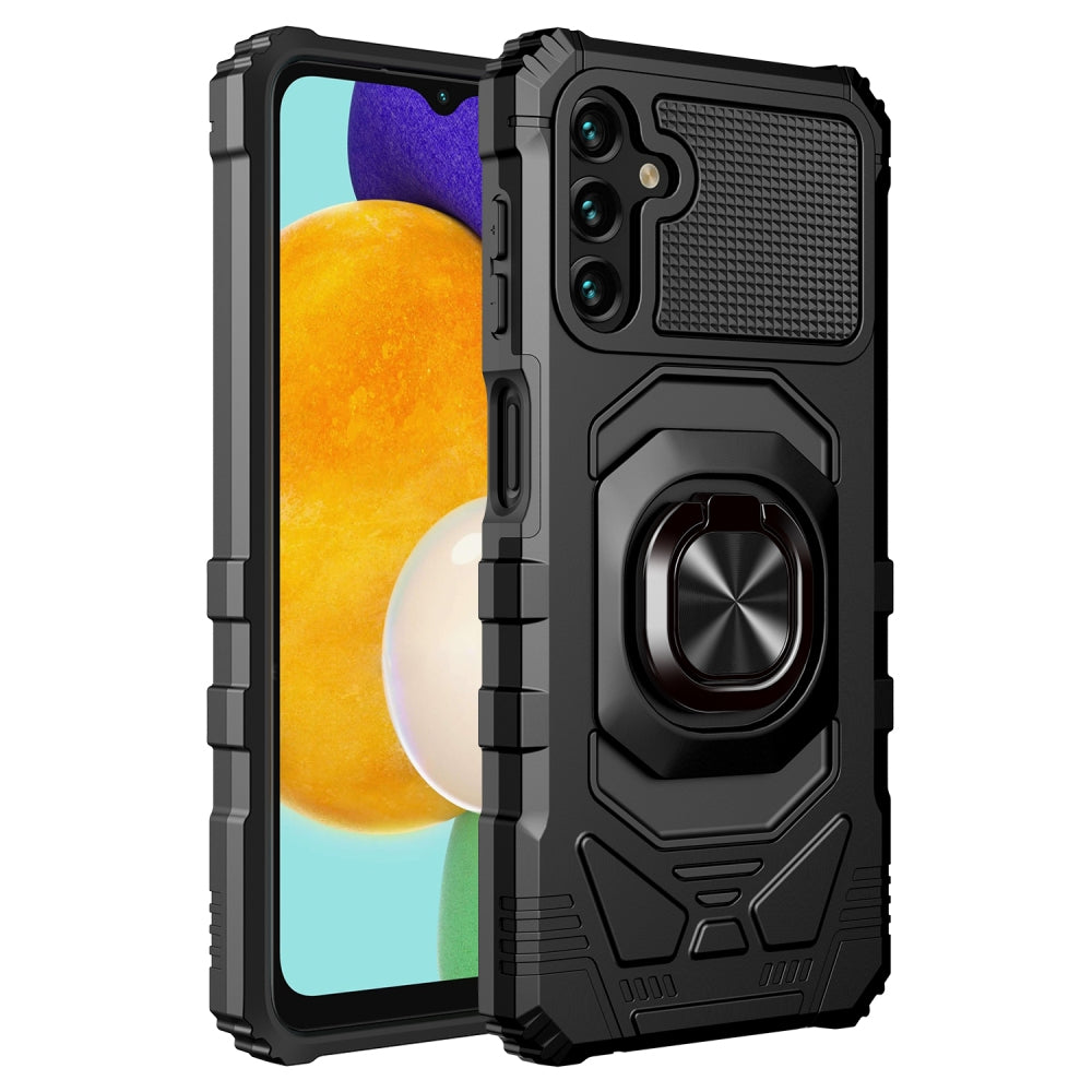 For Samsung Galaxy A13 5G Full-Body 2in1 Magnetic Car Mount Metal Ring Holder Kickstand Heavy Duty Hybrid Armor Phone Case Cover