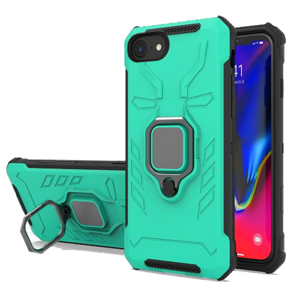 For Apple iPhone SE 2022 /SE 2020/8/7 Hybrid TPU Armor Military Protection Heavy Duty Shockproof with 360 Rotatable Ring Phone Case Cover