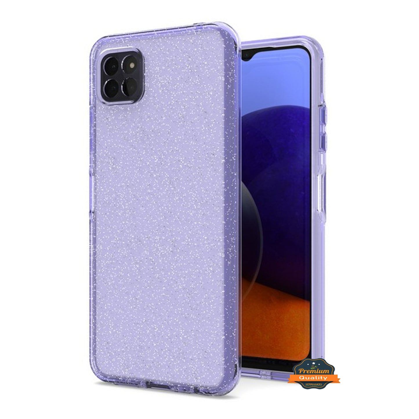 For Samsung Galaxy A22 5G Glitter Sparkle Bling Shiny Thin Ultra Slim Hybrid Shockproof Rubber Silicone Soft TPU Gel Protective Phone Case Cover