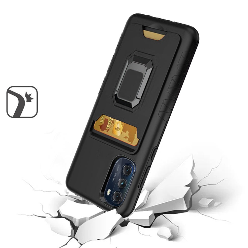 For OnePlus Nord N20 5G Wallet Case with Credit Card ID Slot Holder & Magnetic Stand Kickstand Ring Heavy Duty Hybrid Phone Case Cover