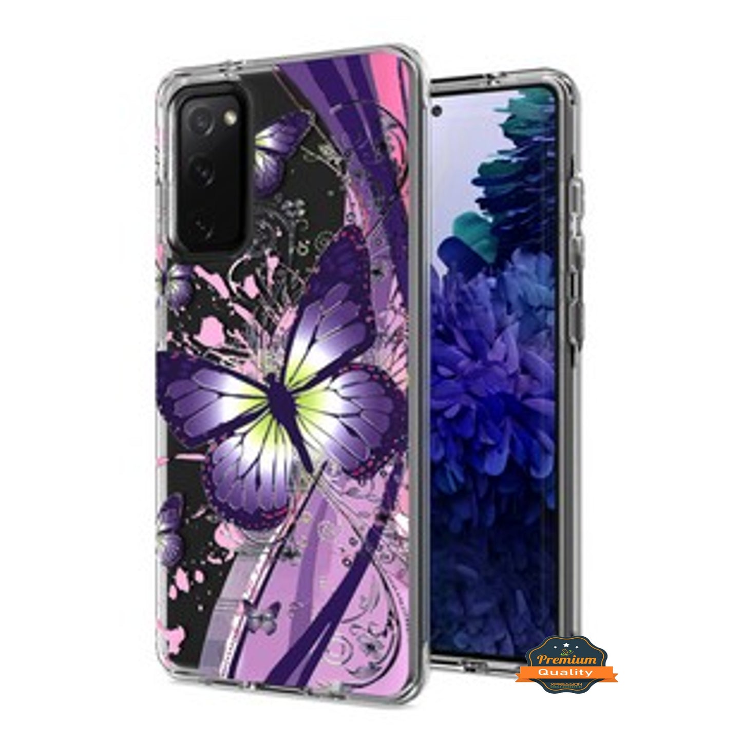 For Samsung Galaxy S20 FE /Fan Edition 5G Hybrid Trendy Image Patterns Design Clear Hard Back Shockproof TPU Rubber Phone Case Cover