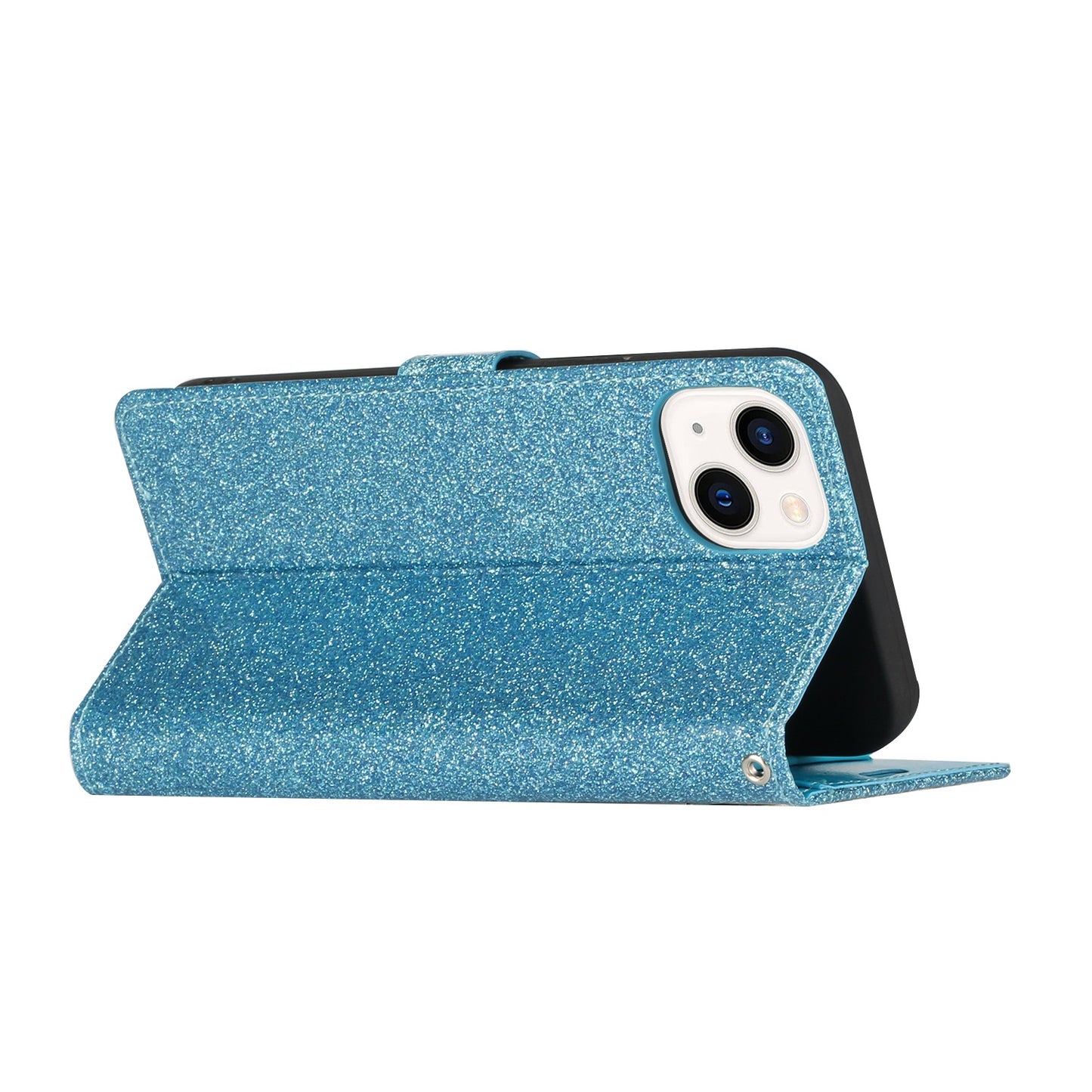 For Samsung Galaxy A53 5G Wallet Bow Glitter Bling Ornament Shimmer with Credit Card Slot Pocket & Lanyard Phone Case Cover