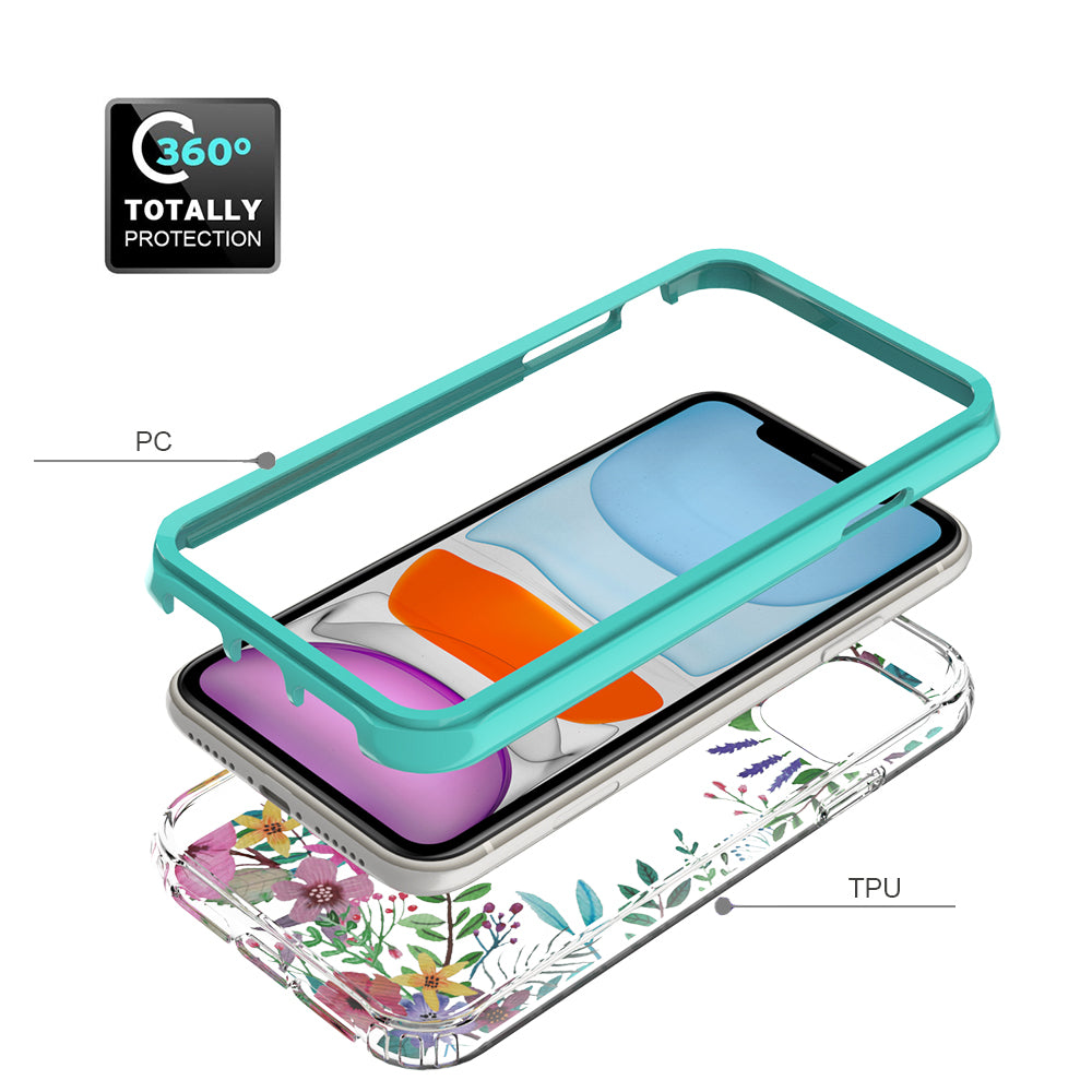 For Apple iPhone SE 2022 /SE 2020/8/7 Beautiful Design 3 in 1 Hybrid Armor Hard Plastic TPU Shockproof Protective Frame Phone Case Cover
