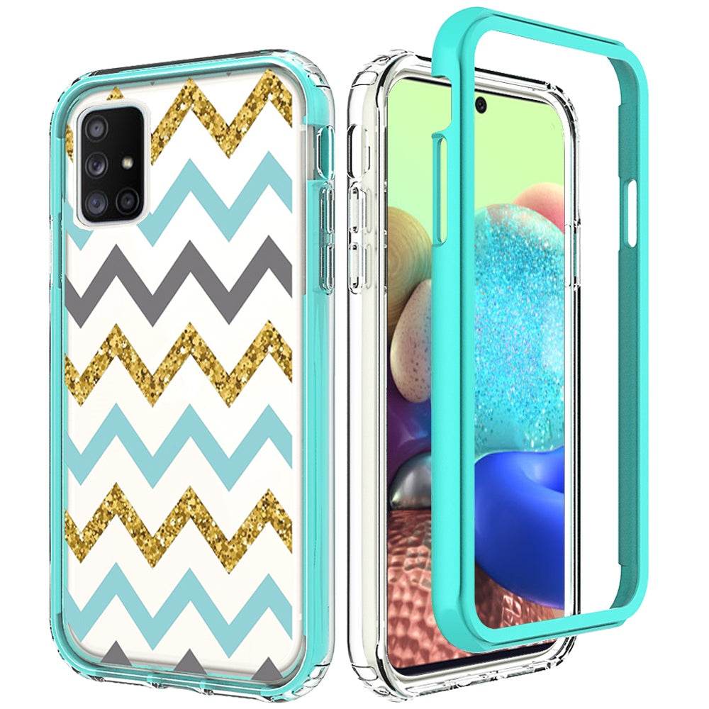 For Samsung Galaxy A71 5G Beautiful Design Hybrid Triple Layer Armor Hard PC Rubber TPU Shockproof Protective Frame Phone Case Cover