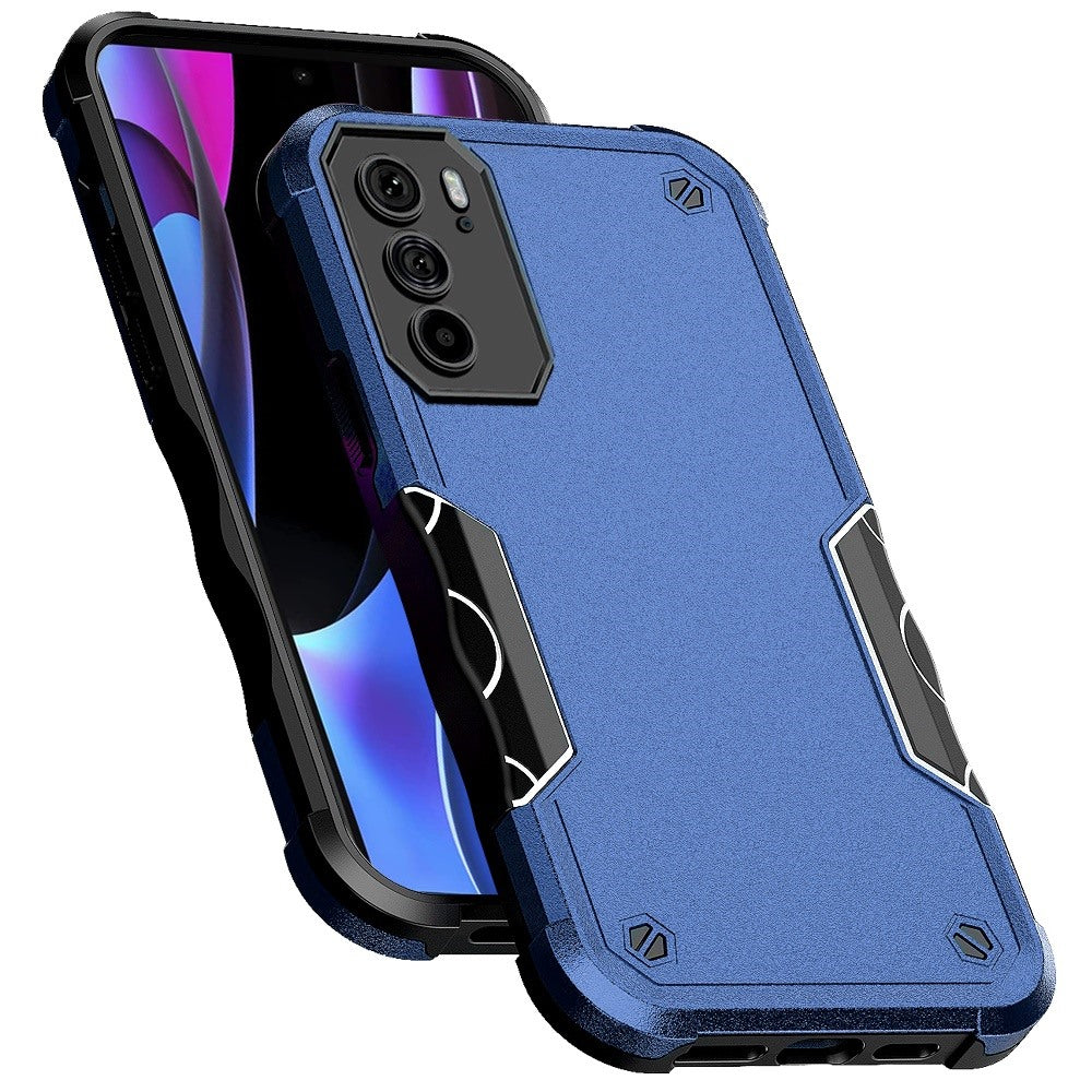 For Motorola Edge+ 2022 /Edge Plus Slim Tough Shockproof Hybrid Heavy Duty Dual Layer Bumper Rugged Hard Rubber Armor Phone Case Cover