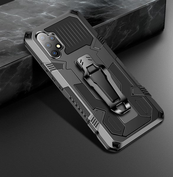 For Samsung Galaxy A03S Hybrid Heavy Duty Protection Shockproof Defender with Belt Clip and Kickstand Dual Layer Shell Phone Case Cover