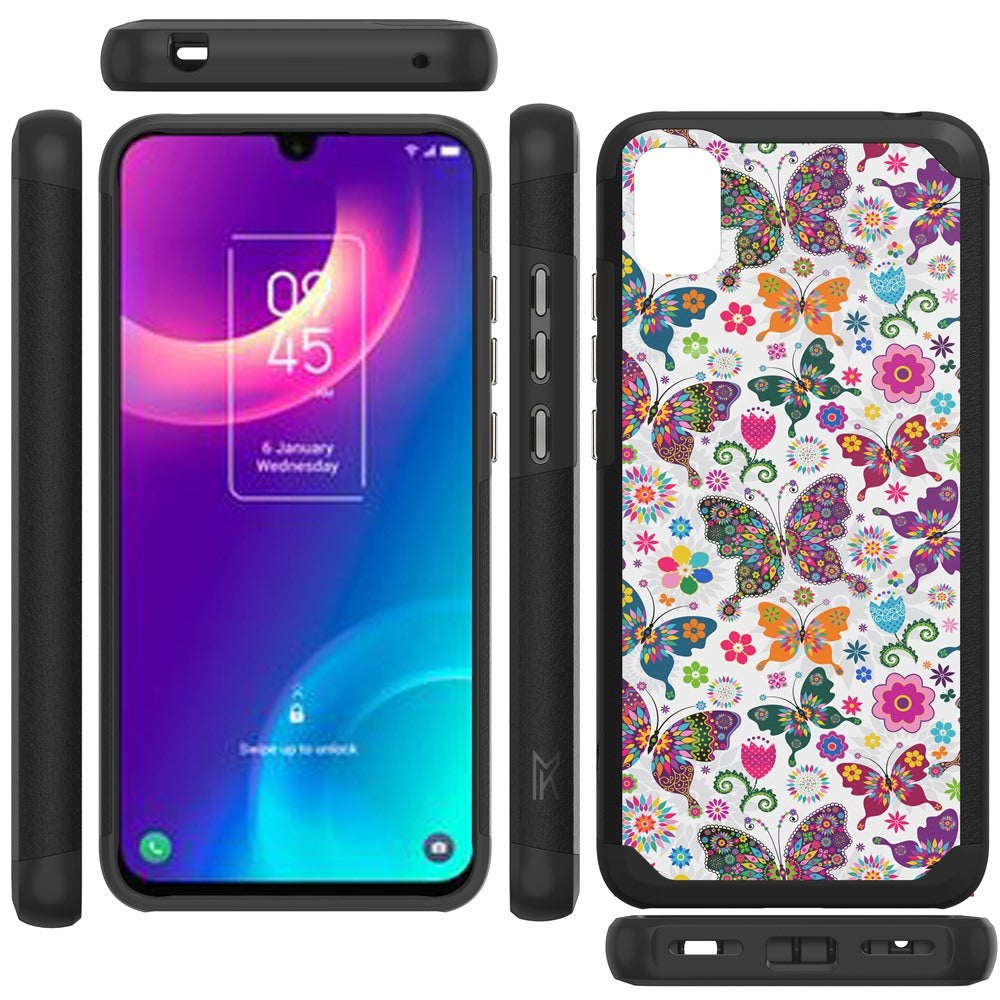 For TCL 30z Ultra Slim Corner Protection Shock Absorption Hybrid Dual Layer Hard TPU Rubber Frame Armor Defender Phone Case Cover
