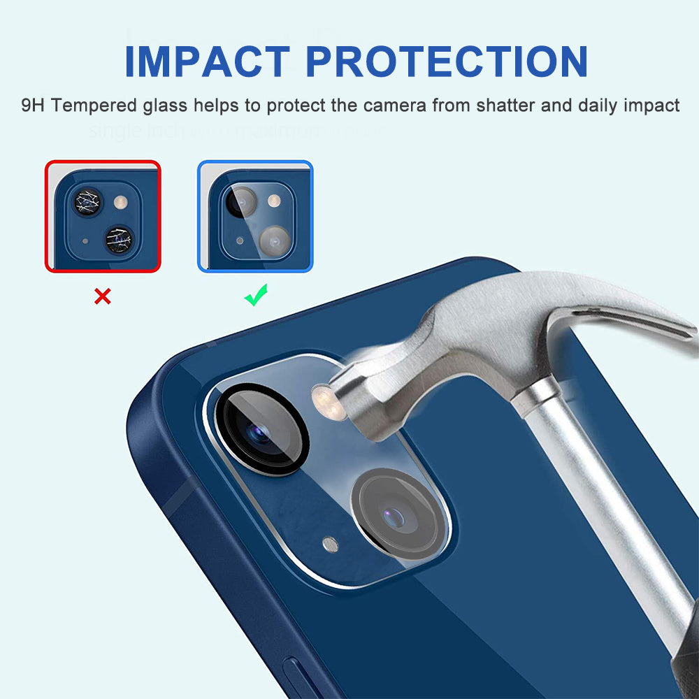 For Apple iPhone 13 /Pro Max Mini Camera Lens Protector Tempered Glass Rear Back Camera Protective Lens Shield Anti-Glare, Case Friendly Screen Protector