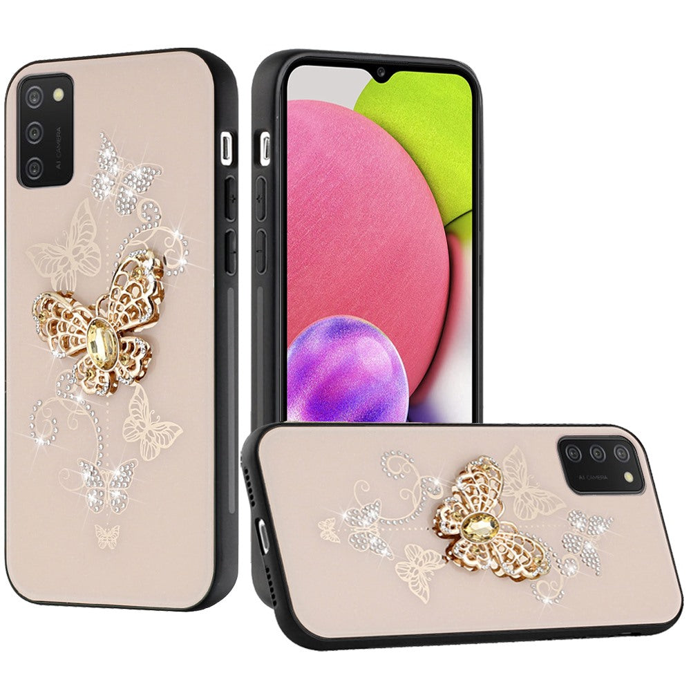 For Samsung Galaxy A23 5G Diamonds 3D Bling Sparkly Glitter Ornaments Engraving Hybrid Metal Fashion Phone Case Cover