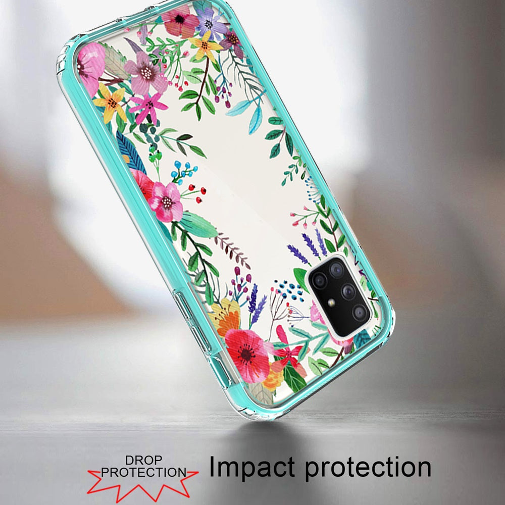 For Samsung Galaxy A71 5G Beautiful Design Hybrid Triple Layer Armor Hard PC Rubber TPU Shockproof Protective Frame Phone Case Cover