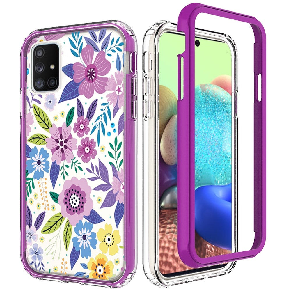 For Samsung Galaxy A71 5G Beautiful Design Hybrid Triple Layer Armor Hard PC Rubber TPU Shockproof Protective Frame Phone Case Cover