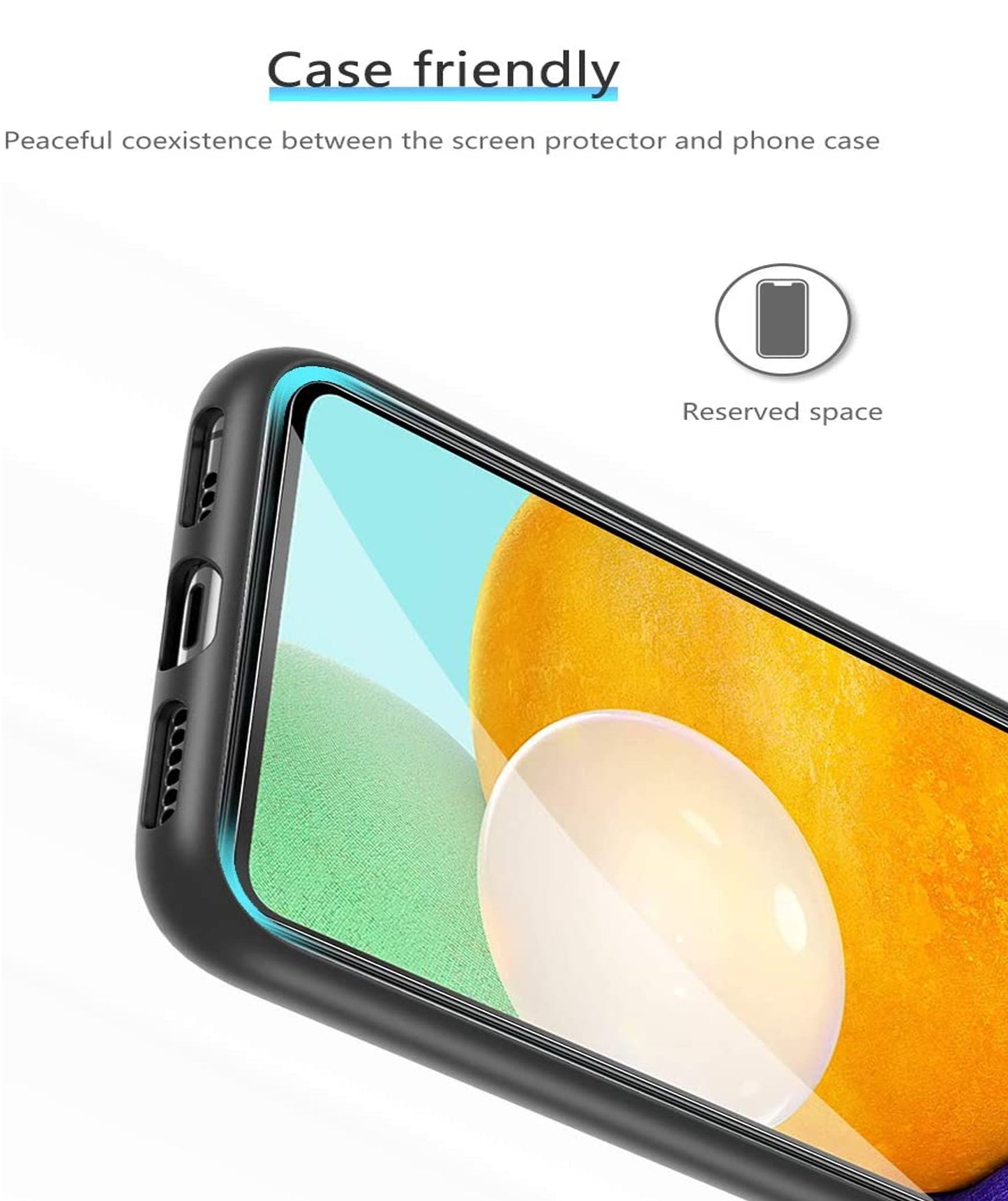 For Samsung Galaxy A12 5G LCD Clear Screen Protector Temper Glass 2.5D Edge, Anti-Fingerprint, Easy Installation 9H Transparent HD Clear Screen Protective Guard Clear Phone Case Cover