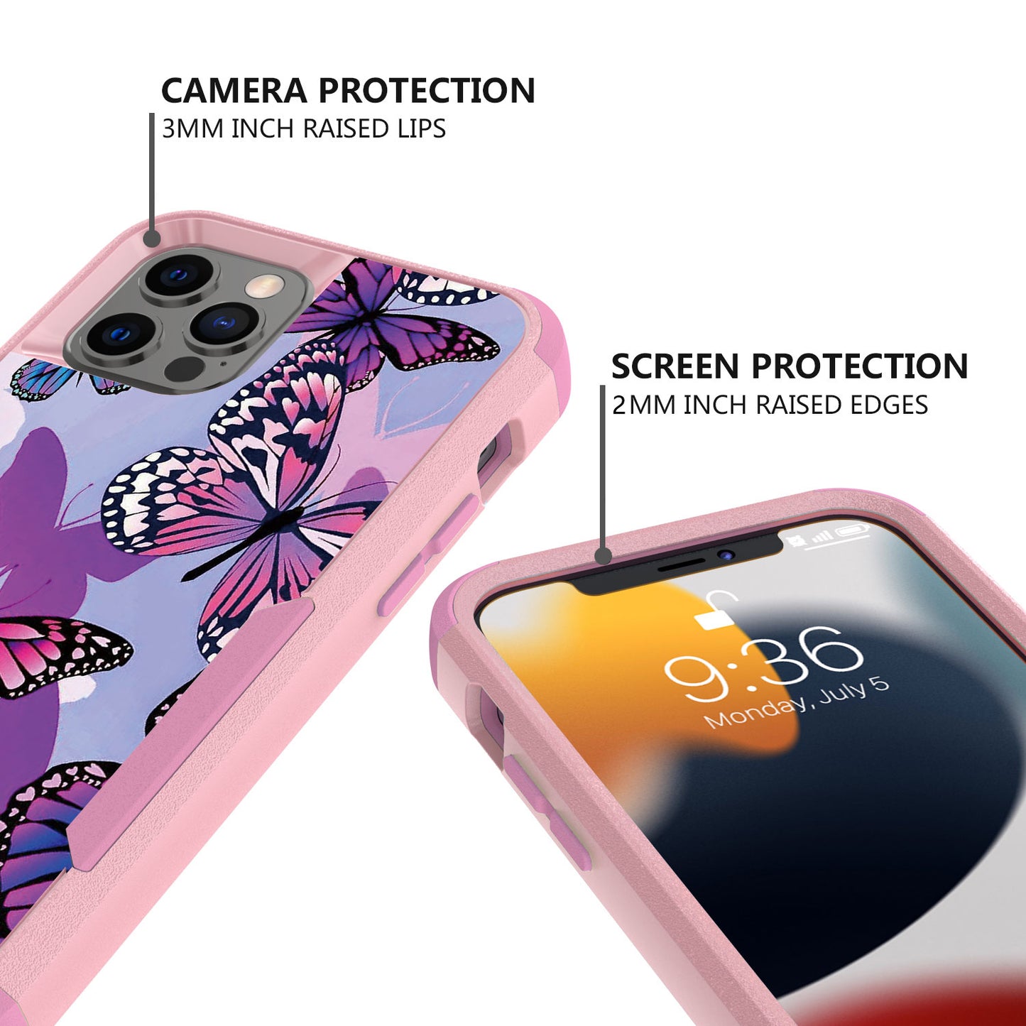 For Motorola Moto G Pure Fashion Design Three Layer Heavy Duty Hybrid Sturdy 3in1 Shockproof Hard PC Back Protective Phone Case Cover