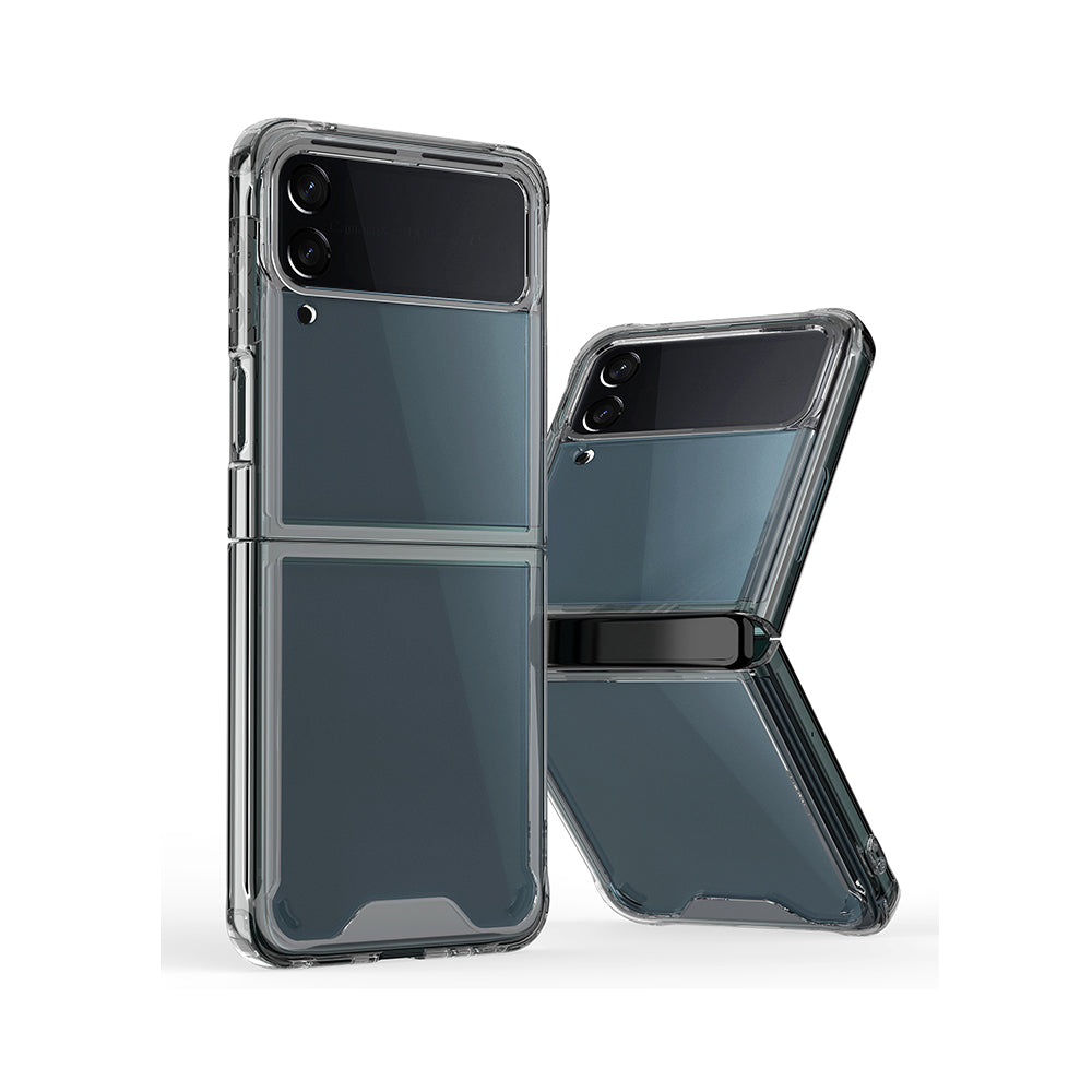 For Samsung Galaxy Z Flip 3 5G Hybrid Transparent Clear Acrylic Hard PC & Candy TPU Flip Snap On Back Protector Phone Case Cover