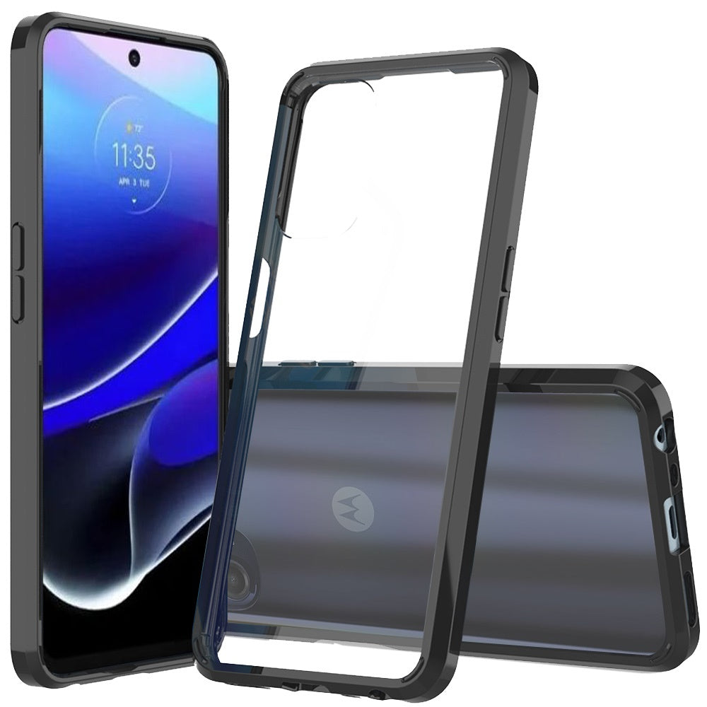 For Motorola Moto G Stylus 5G 2022 Hybrid Slim Crystal Clear Transparent Shock-Absorption Bumper Hard PC Back Frame Phone Case Cover