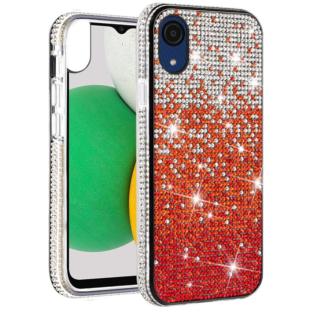 For Samsung A03 Core Glitter Bling Ultra Thin TPU Sparkle Diamond Rhinestone Shiny Hybrid Full Cover Crystal Stones Back Phone Case Cover