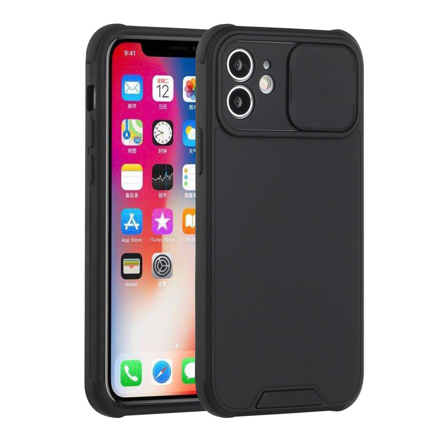 For Apple iPhone 11 (6.1") Heavy Duty Cases with Slide Camera Protection Slim Dual Layer Hard TPU Protective Shockproof Armor Phone Case Cover
