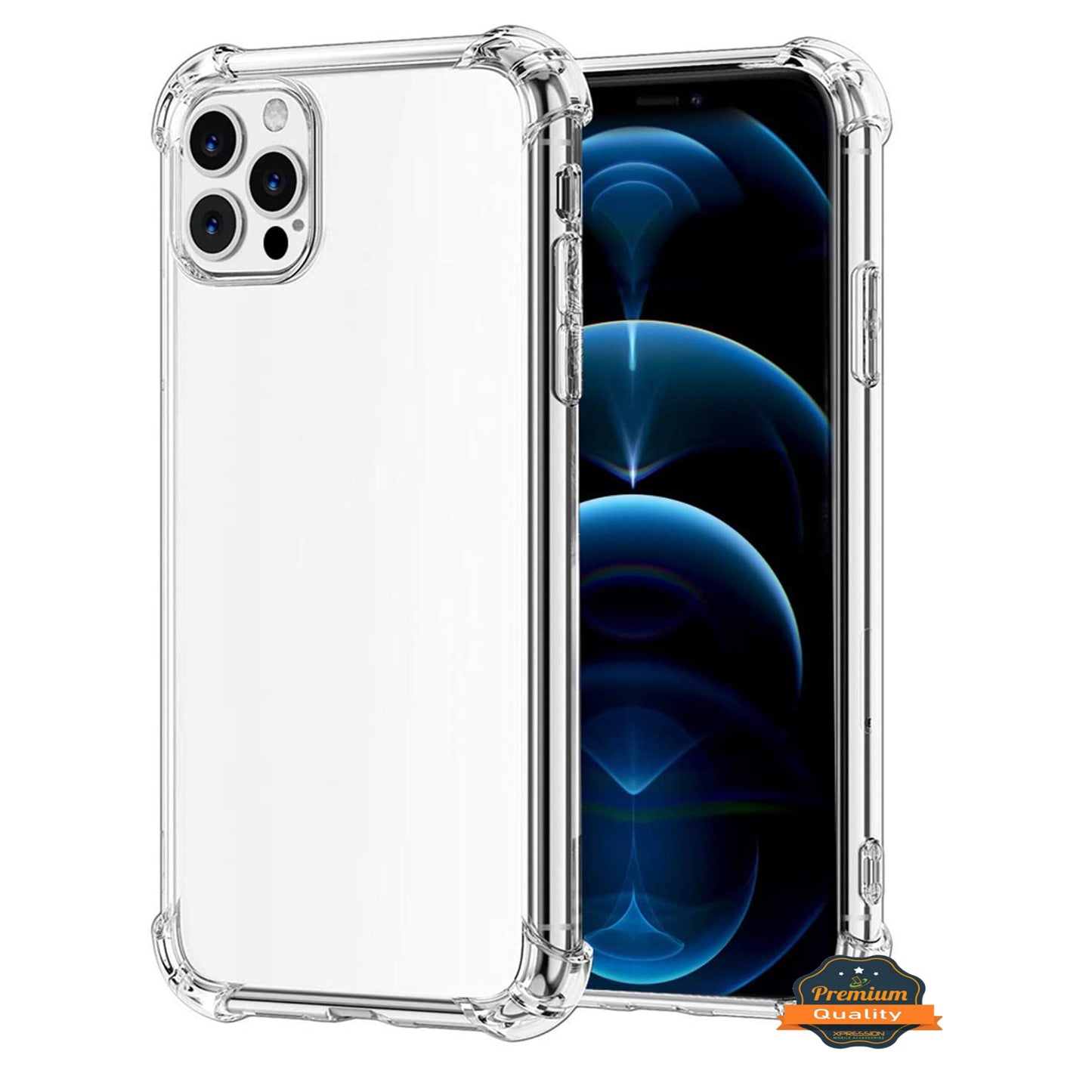 For Samsung Galaxy A03S Slim Transparent Hybrid with Soft TPU Rubber Corner Bumper with Raised Edges Shock Absorption Clear Phone Case Cover