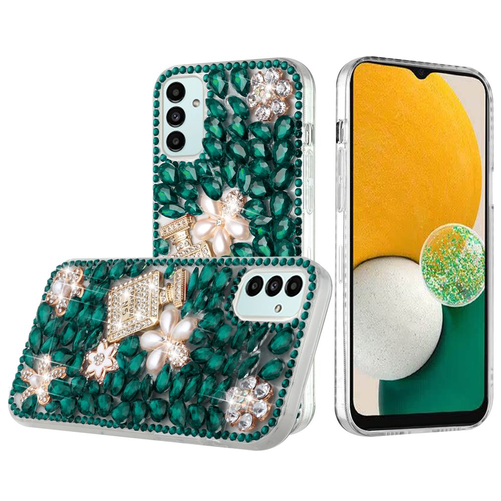 For Apple iPhone 11 (6.1") Bling Clear Crystal 3D Full Diamonds Luxury Sparkle Rhinestone Hybrid Protective Phone Case Cover