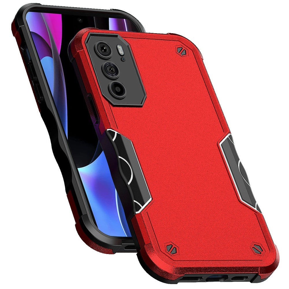 For Motorola Edge+ 2022 /Edge Plus Slim Tough Shockproof Hybrid Heavy Duty Dual Layer Bumper Rugged Hard Rubber Armor Phone Case Cover