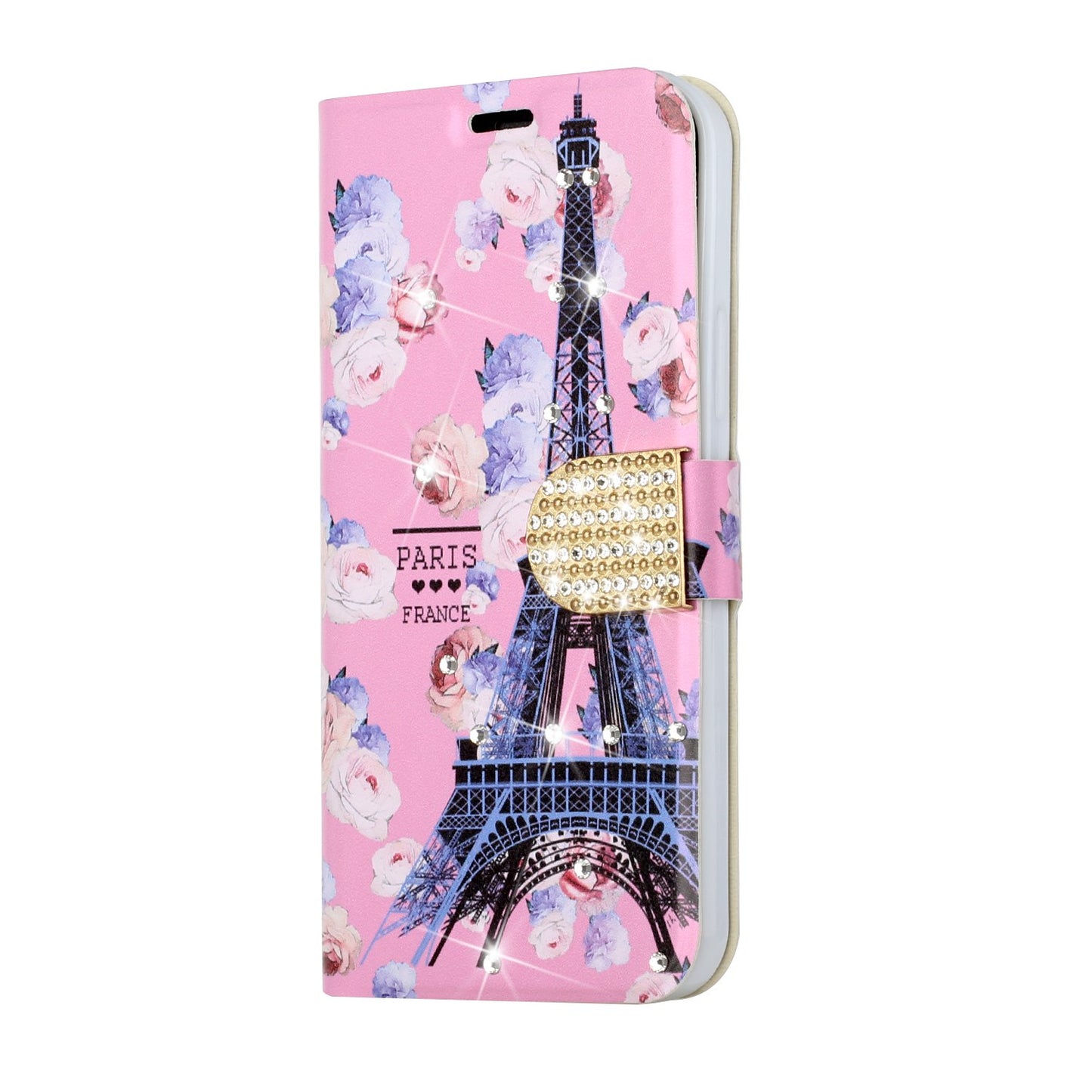 For Samsung Galaxy A23 5G Design Pattern Wallet Case 3D Diamond Bling Buckle with Credit Card Slot & Stand Pouch Flip Phone Case Cover