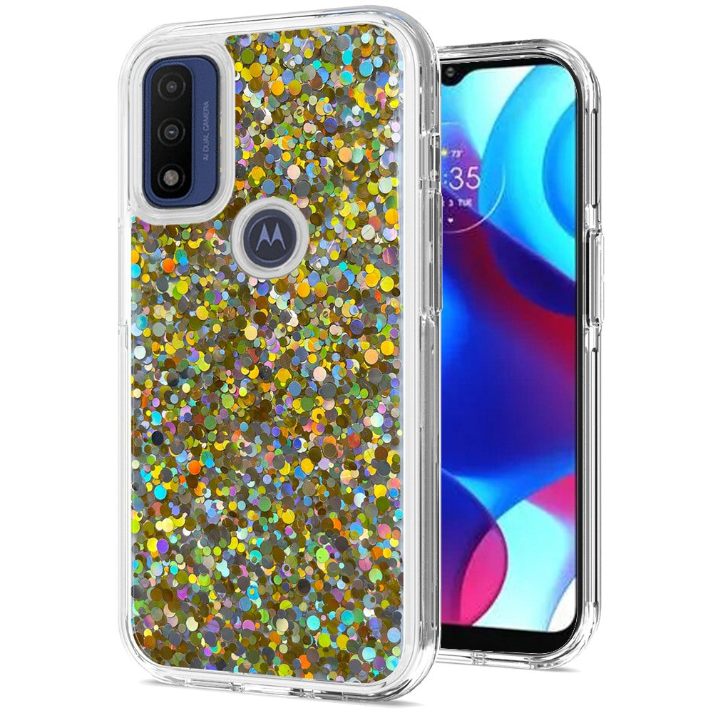 For Motorola Moto G Stylus 5G 2022 Colorful Glitter Bling Sparkle Epoxy Glittering Shining Hybrid Hard Shockproof Phone Case Cover