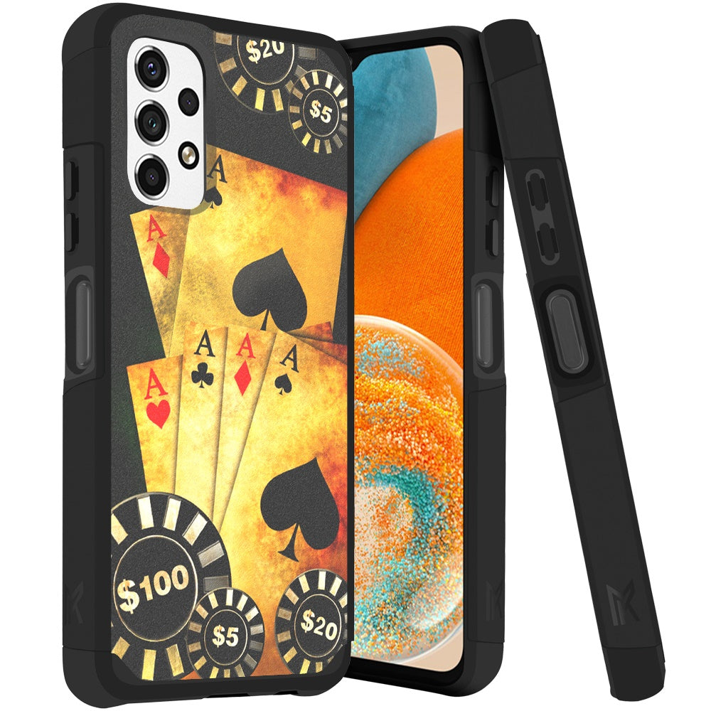 For Samsung Galaxy A23 5G Graphic Design Pattern Hard PC TPU Tough Strong Hybrid Shockproof Armor Frame Phone Case Cover