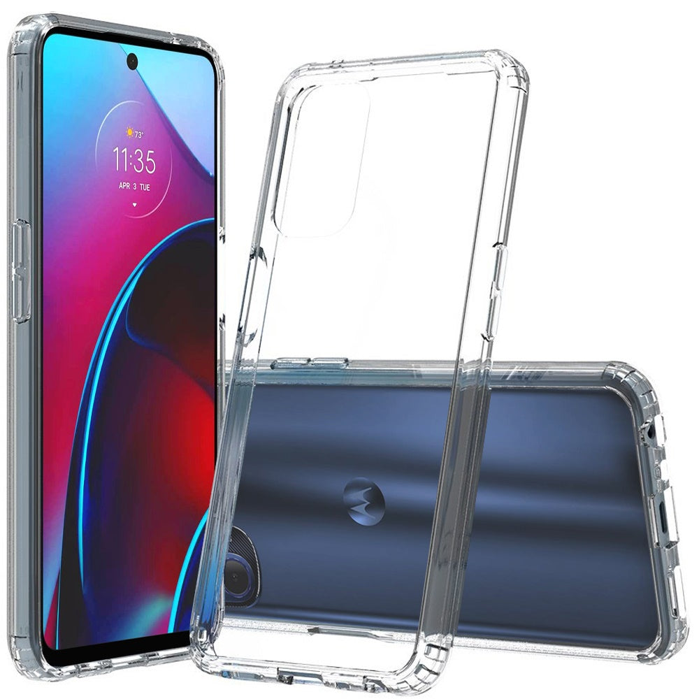 For Motorola Moto G Stylus 2022 4G Hybrid Slim Crystal Clear Transparent Shock-Absorption with TPU + Hard PC Back Frame Phone Case Cover