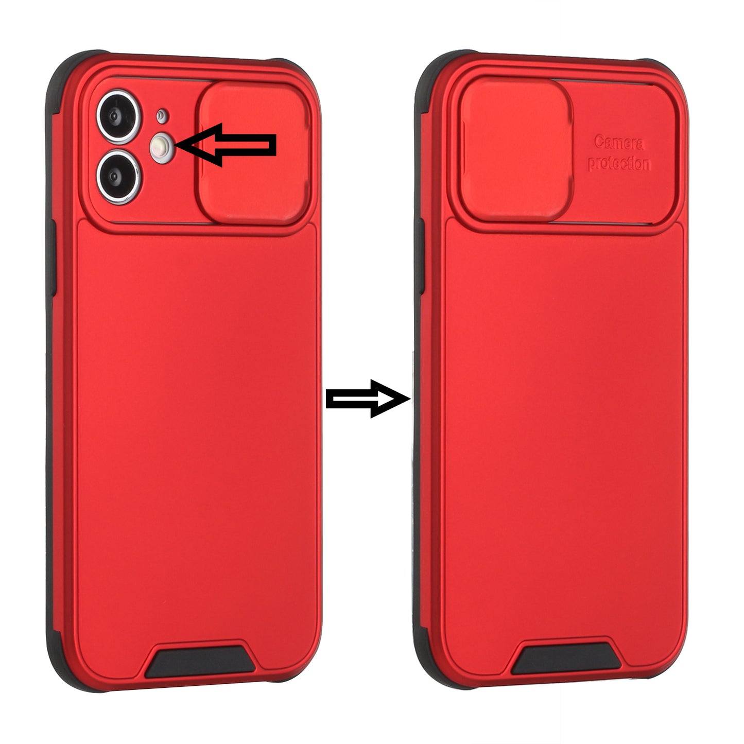 For Apple iPhone 11 (6.1") Heavy Duty Cases with Slide Camera Protection Slim Dual Layer Hard TPU Protective Shockproof Armor Phone Case Cover