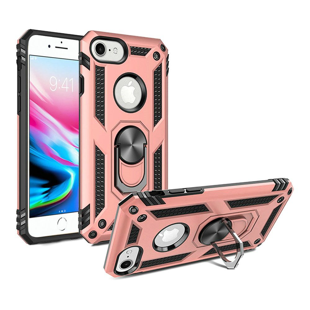 For Apple iPhone SE 3 (2022) SE/8/7 Hybrid Armor Durable Dual Layer with 360 Degree Rotatable Ring Stand Holder Kickstand Phone Case Cover
