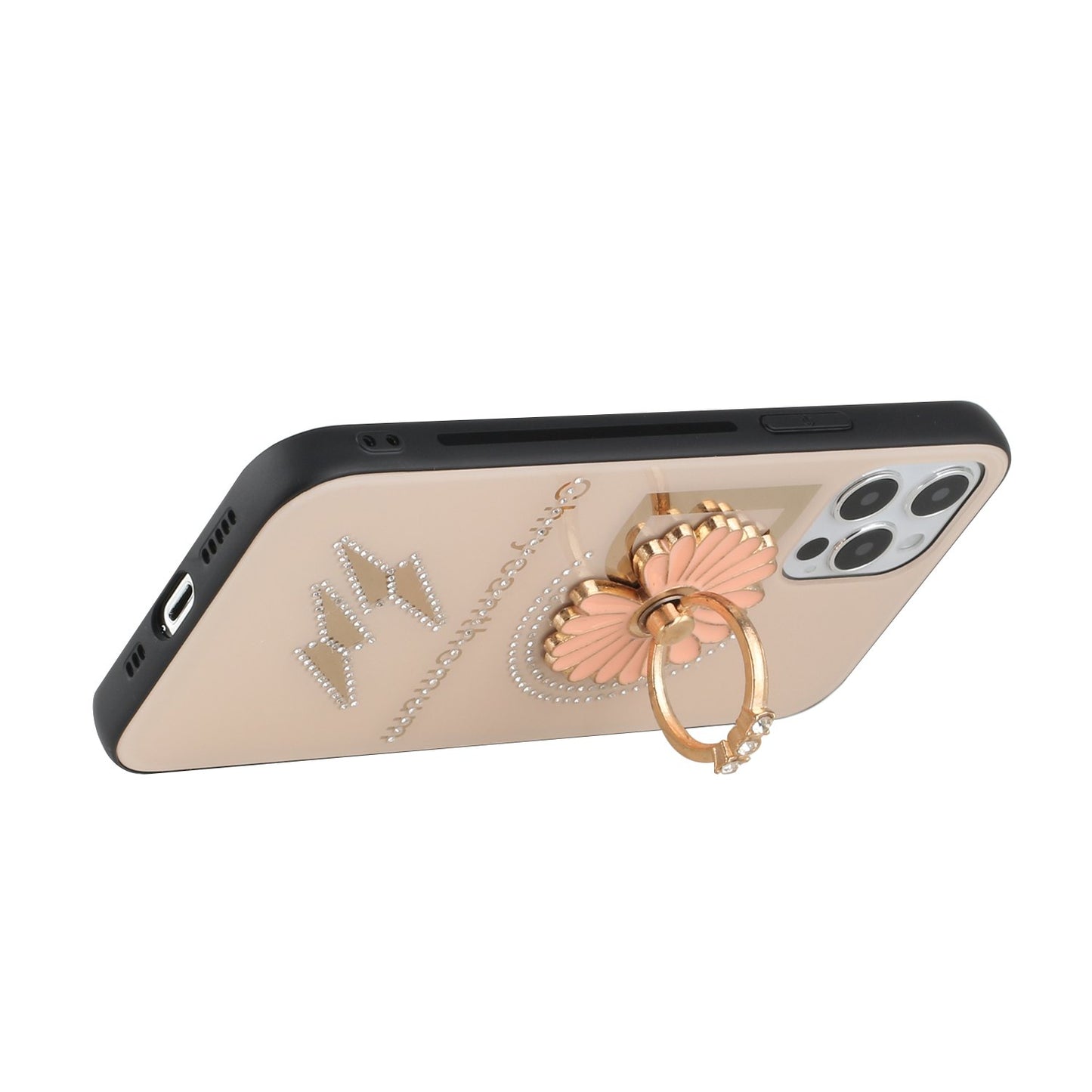 For OnePlus Nord N20 5G Diamond Bling Sparkly Glitter Ornaments Engraving Hybrid Ring Stand Holder Rugged Fashion Phone Case Cover