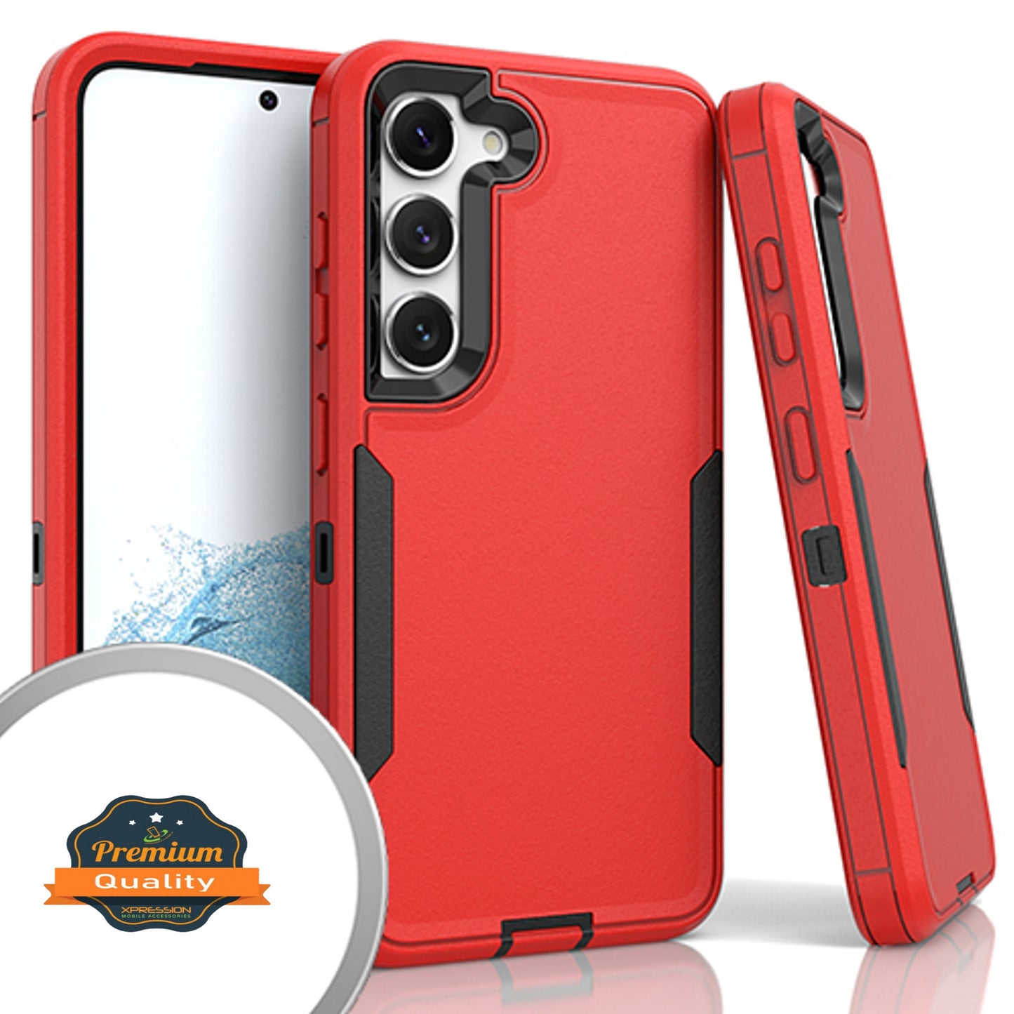 For Samsung Galaxy A54 5G Slim Hybrid Shockproof Silicone Rubber TPU + Hard PC Heavy Duty Three Layer Body Protection Phone Case Cover