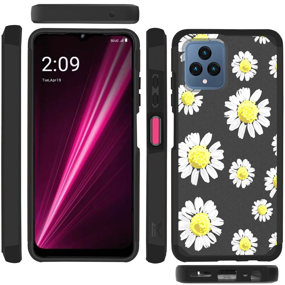 For T-Mobile Revvl 6 /6 Pro 5G Graphic Design Pattern Hard PC TPU Tough Strong Hybrid Shockproof Armor Frame Phone Case Cover